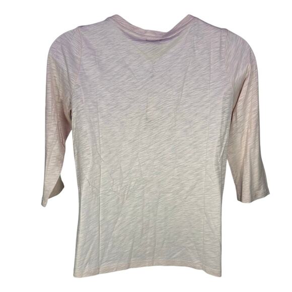 NWT Talbots 1x plus women 100% cotton pink knit henley cottage beachy romantic - Picture 3 of 8